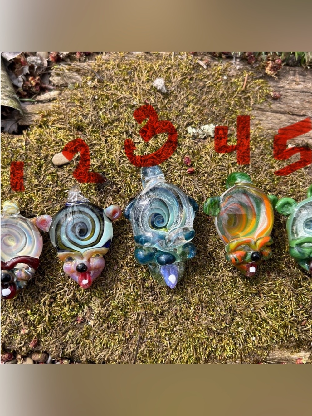 Grateful Dead Hand blown Glass dead bear pendant - Picture 8 of 8